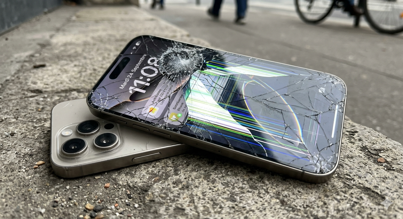 iPhone 16 écran cassé